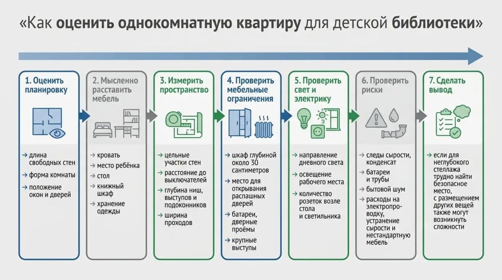 Как оценить однокомнатную квартиру для детской библиотеки